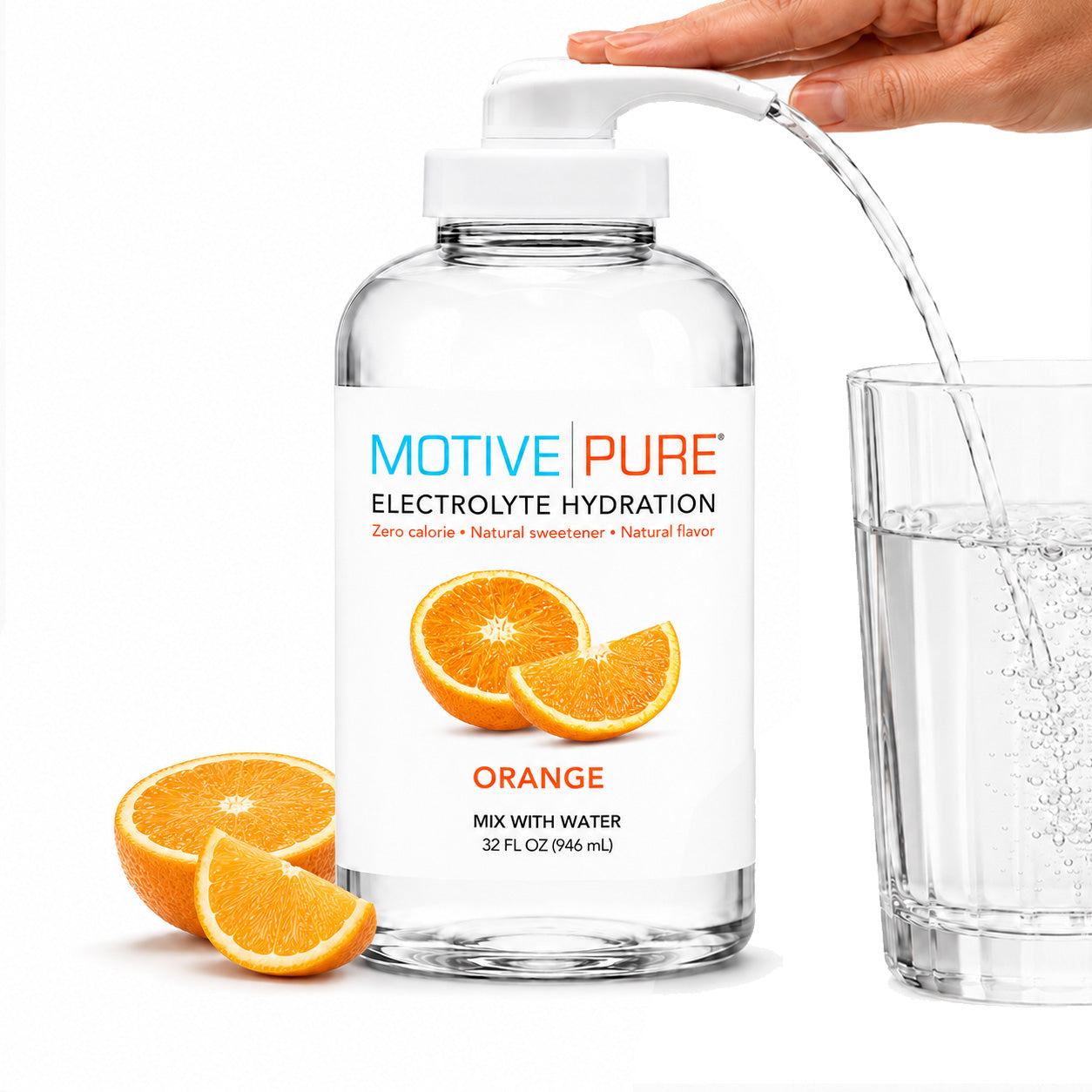 Orange 32 oz Pump Bottle